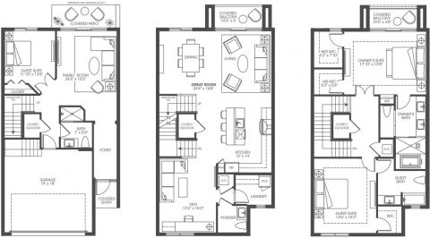 Moderne Boca Residence 19-Plan 3 floorplan and footprint