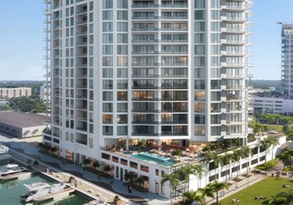 The Ritz-Carlton Residences, Sarasota Bay exterior rendering