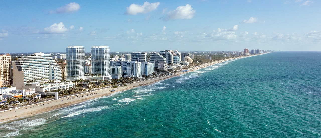 Fort Lauderdale beach aerial