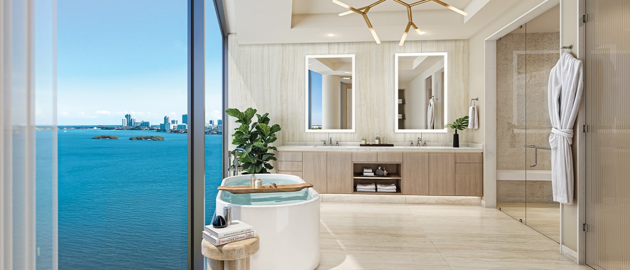 Modern Luxury Interiors Solana Bay Bathroom Rendering